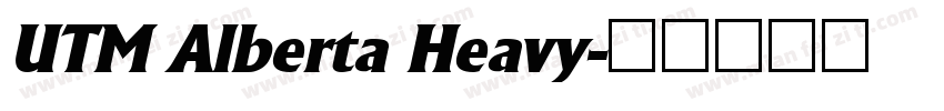 UTM Alberta Heavy字体转换